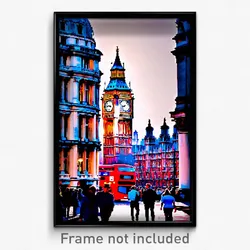 Pixel Art Poster - Tremendous London (8 Bit Psychedelic Trippy Video Game Print)
