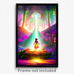 Pixel Art Poster - Enchanted Pound (8 Bit Psychedelic Trippy Video Game Print)