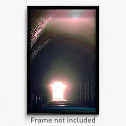 Pixel Art Poster - Shadowy Tunnel (8 Bit Psychedelic Trippy Video Game Print)