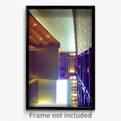 Pixel Art Poster - Square Hotel Room (8 Bit Psychedelic Trippy Video Game Print)