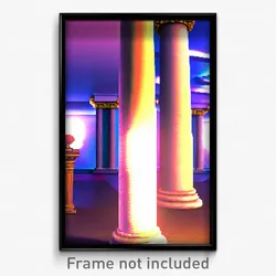 Pixel Art Poster - Plush Column (8 Bit Psychedelic Trippy Video Game Print)