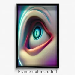 Pixel Art Poster - Squiggly Cataract (8 Bit Psychedelic Trippy Video Game Print)