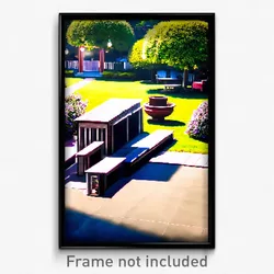 Pixel Art Poster - Majestic Yard (8 Bit Psychedelic Trippy Video Game Print)