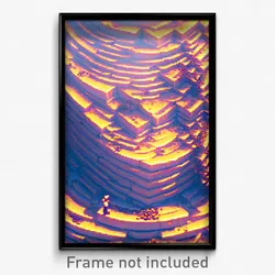 Pixel Art Poster - Gargantuan Heap (8 Bit Psychedelic Trippy Video Game Print)