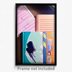 Pixel Art Poster - Anime Like Journal (8 Bit Psychedelic Video Game Print)