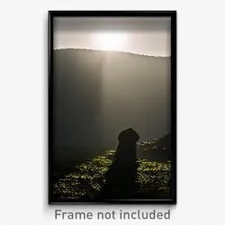 Pixel Art Poster - Shadowy Downland (8 Bit Psychedelic Trippy Video Game Print)