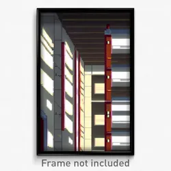 Pixel Art Poster - Imaginary Barracks (8 Bit Psychedelic Video Game Print)