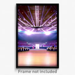 Pixel Art Poster - Wide Arena (8 Bit Psychedelic Trippy Weird Video Game Print)