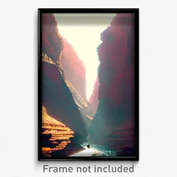 Pixel Art Poster - Dizzying Canyon (8 Bit Psychedelic Trippy Video Game Print)