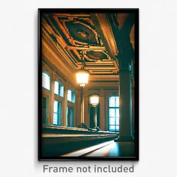 Pixel Art Poster - Grandiose Swedish Architecture (8 Bit Video Game Print)