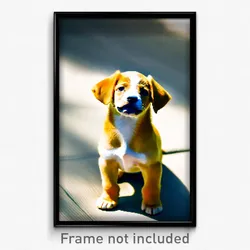 Pixel Art Poster - Clean Puppy (8 Bit Psychedelic Trippy Weird Video Game Print)