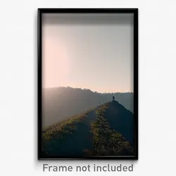 Pixel Art Poster - Long Ridgeline (8 Bit Psychedelic Trippy Video Game Print)