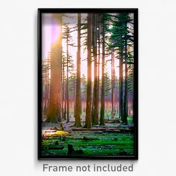 Pixel Art Poster - Abandoned Forest (8 Bit Psychedelic Trippy Video Game Print)