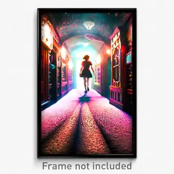 Pixel Art Poster - Quirky Passage (8 Bit Psychedelic Trippy Video Game Print)