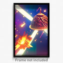 Pixel Art Poster - Voluminous Cobbler (8 Bit Psychedelic Video Game Print)