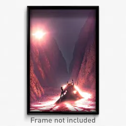 Pixel Art Poster - Menacing Gully (8 Bit Psychedelic Trippy Video Game Print)
