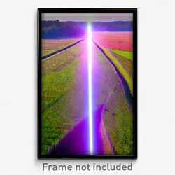 Pixel Art Poster - Digital Fields (8 Bit Psychedelic Trippy Video Game Print)