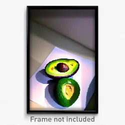 Pixel Art Poster - Noteworthy Avocado (8 Bit Psychedelic Video Game Print)