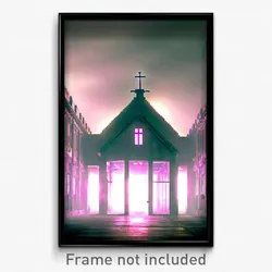 Pixel Art Poster - Vivid Asylum (8 Bit Psychedelic Trippy Video Game Print)