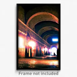 Pixel Art Poster - Underground Rome (8 Bit Psychedelic Trippy Video Game Print)