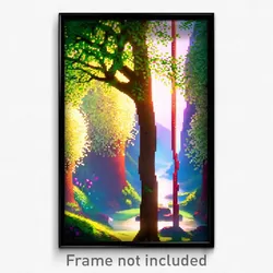 Pixel Art Poster - Vivacious Spring (8 Bit Psychedelic Trippy Video Game Print)