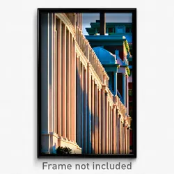 Pixel Art Poster - Harmonious American Architecture (8 Bit Video Game Print)