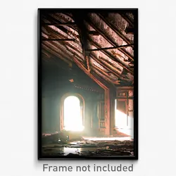 Pixel Art Poster - Abandoned Eaves (8 Bit Psychedelic Trippy Video Game Print)