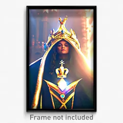 Pixel Art Poster - Impressive Crown (8 Bit Psychedelic Trippy Video Game Print)