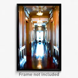 Pixel Art Poster - Elegant Hallway (8 Bit Psychedelic Trippy Video Game Print)