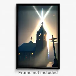 Pixel Art Poster - All Over The Place Church (8 Bit Video Game Print)
