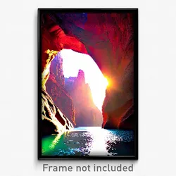 Pixel Art Poster - Admirable Canyon (8 Bit Psychedelic Trippy Video Game Print)
