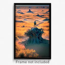 Pixel Art Poster - Fantastic Outback (8 Bit Psychedelic Trippy Video Game Print)