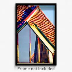 Pixel Art Poster - Reflecting Dormer (8 Bit Psychedelic Trippy Video Game Print)