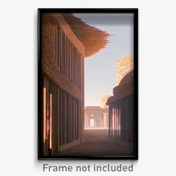 Pixel Art Poster - Dry Architecture (8 Bit Psychedelic Trippy Video Game Print)