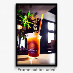 Pixel Art Poster - Thorny Thai Tea (8 Bit Psychedelic Trippy Video Game Print)