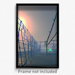 Pixel Art Poster - Digital Wire Frame Festival (8 Bit Video Game Print)