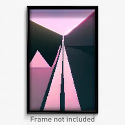 Pixel Art Poster - Triangular Thoroughfare (8 Bit Psychedelic Video Game Print)