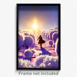 Pixel Art Poster - Fluffy March (8 Bit Psychedelic Trippy Video Game Print)