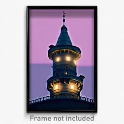 Pixel Art Poster - Valuable Turret (8 Bit Psychedelic Trippy Video Game Print)