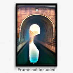 Pixel Art Poster - Calm Aquaduct (8 Bit Psychedelic Trippy Video Game Print)