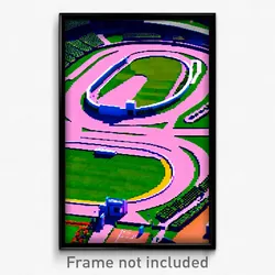Pixel Art Poster - Oval Commons (8 Bit Psychedelic Trippy Video Game Print)