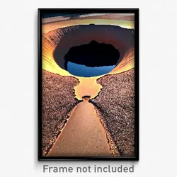 Pixel Art Poster - International Sinkhole (8 Bit Psychedelic Video Game Print)