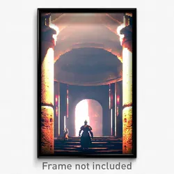 Pixel Art Poster - Ancient Menagerie (8 Bit Psychedelic Trippy Video Game Print)