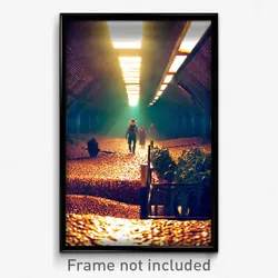 Pixel Art Poster - Underground Ranch (8 Bit Psychedelic Trippy Video Game Print)