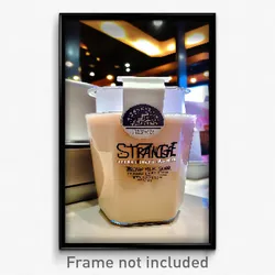 Pixel Art Poster - Strange Brown Sugar Milk Tea (8 Bit Video Game Print)