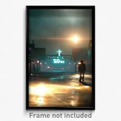 Pixel Art Poster - Infamous Hospice (8 Bit Psychedelic Trippy Video Game Print)