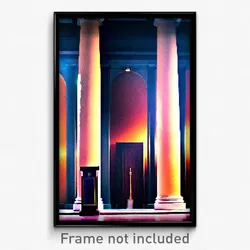 Pixel Art Poster - Prestigious Post (8 Bit Psychedelic Trippy Video Game Print)