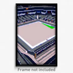 Pixel Art Poster - Rectangular Arena (8 Bit Psychedelic Trippy Video Game Print)
