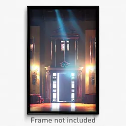 Pixel Art Poster - Drab Manor (8 Bit Psychedelic Trippy Weird Video Game Print)