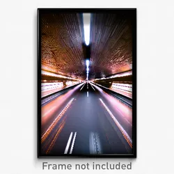 Pixel Art Poster - Underground Highway (8 Bit Psychedelic Video Game Print)